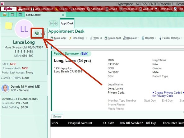 MyChart will not appear once it has been accepted.