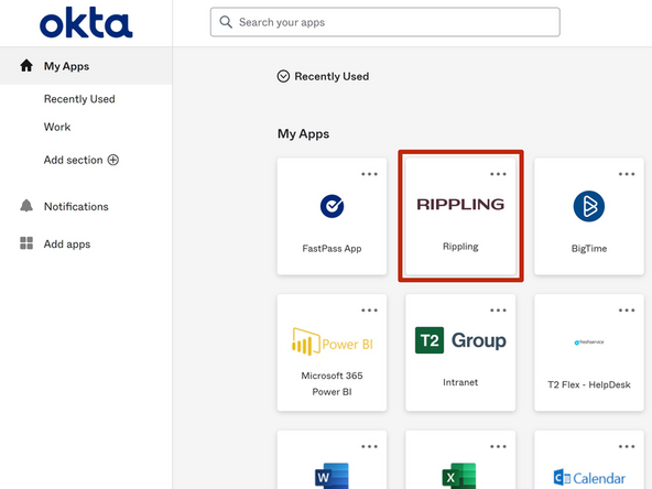 Click the Rippling tile