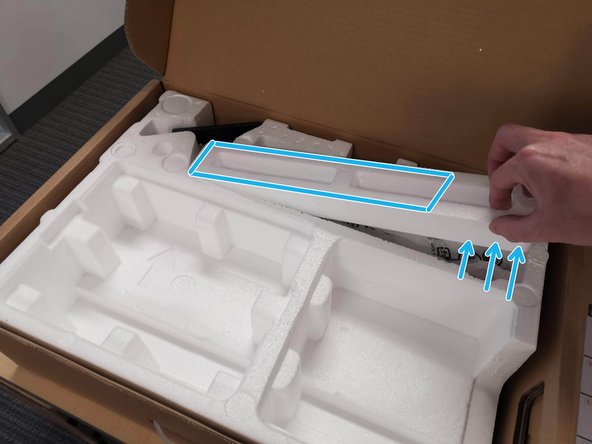 Remove the Monitor Arm Styrofoam