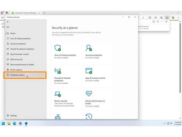 Click Protection History