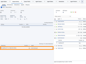 Coaching / Monitoring an Agent Interaction
