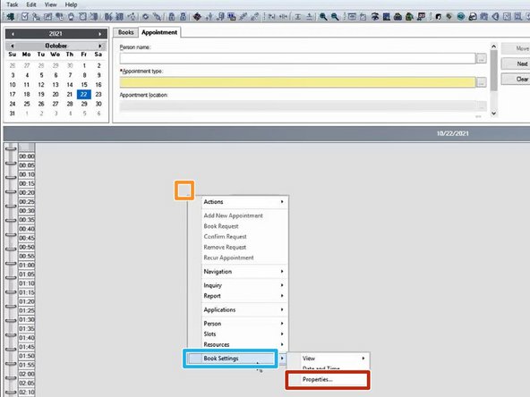 Right-click in the grey area