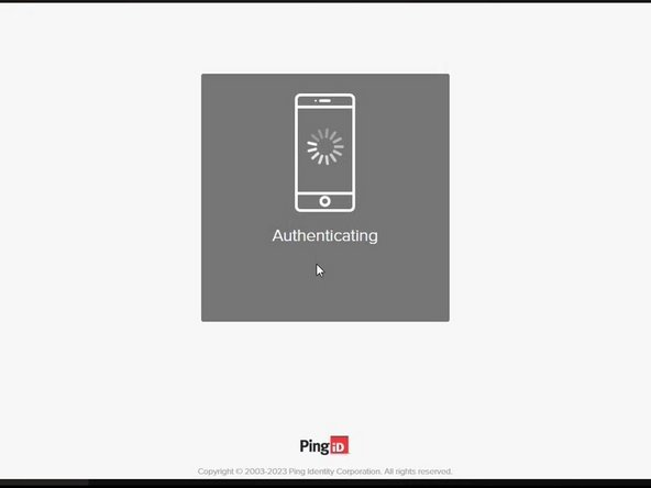 Check your mobile phone for a PingID authentication request.