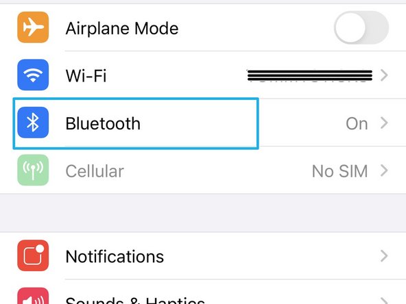 Select Bluetooth