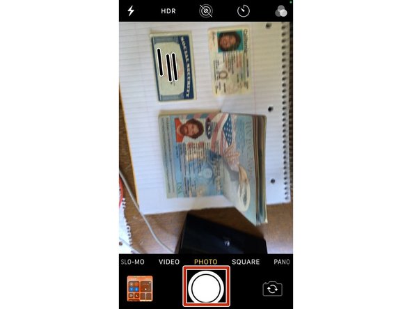 Take a picture of your valid forms of ID