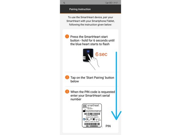Pairing instructions will appear the first time the application is opened.