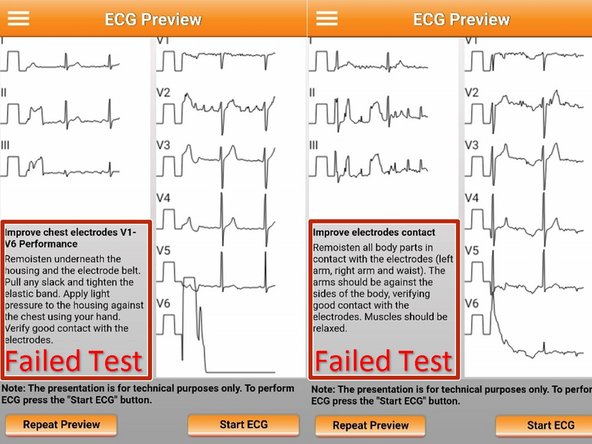 Failed Tests will have a description of the issue and notes to fix the problem