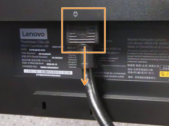 Disconnect the Power cable