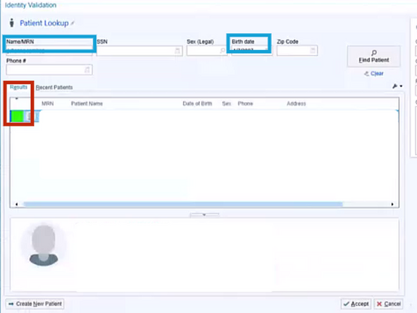 Searching by the Date of Birth and Last Name, First Name will result in accurate results.