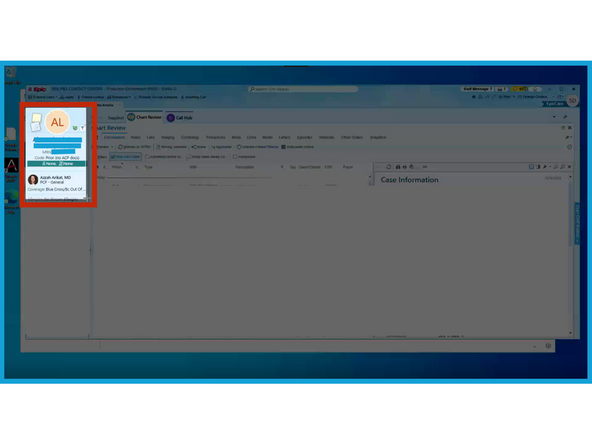Return to the patient's chart in Epic.
