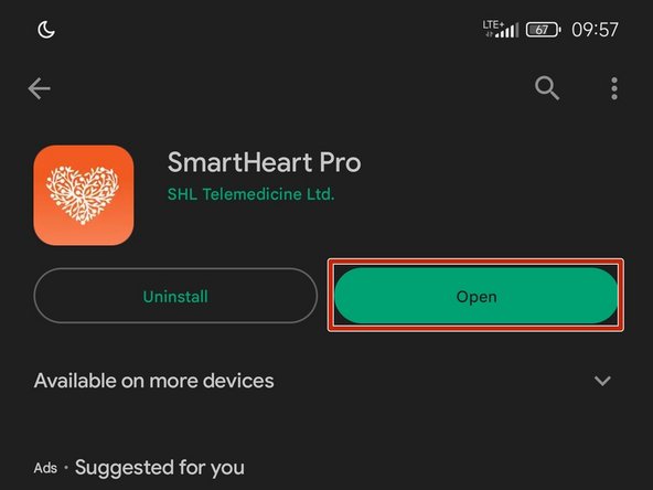 Once SmartHeart® Pro is installed: