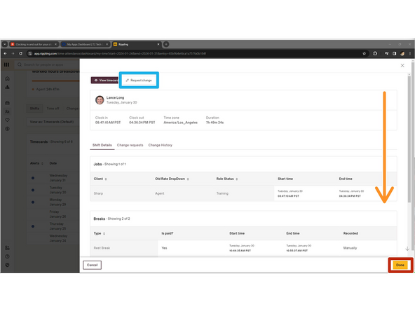 To review the Timecard: