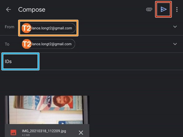 Enter your personal Email Address