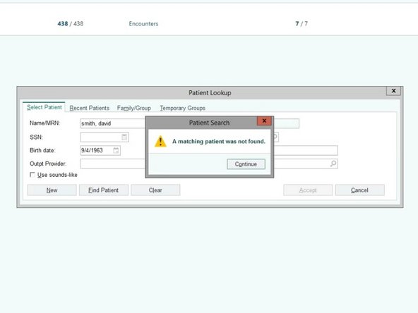 If you are unable to find a patient record you must check Nextgate before creating a new chart: