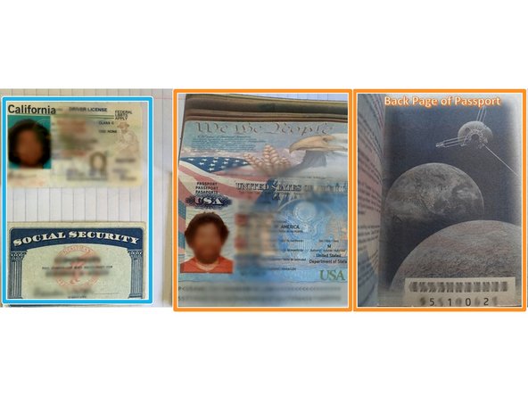 Valid forms of ID include: