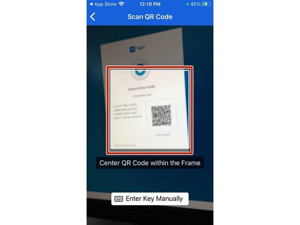 Scan the QR Code on your computer screen with the camera on your mobile device