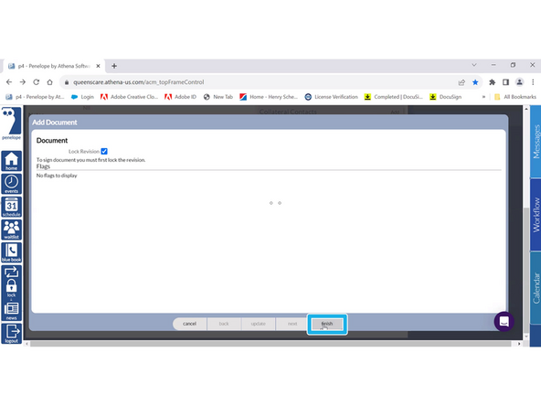 Ensure Lock Revision is selected.