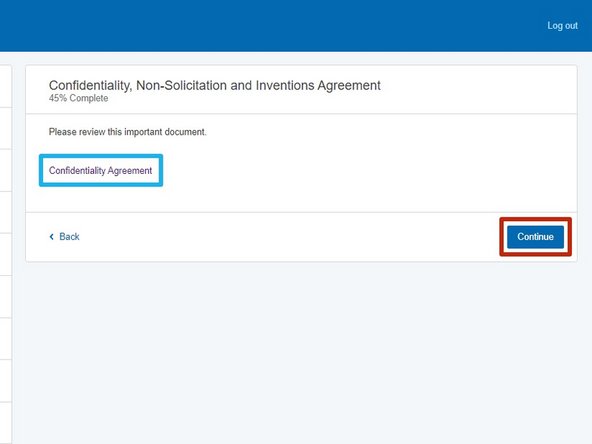 Review the Confidentiality Agreement