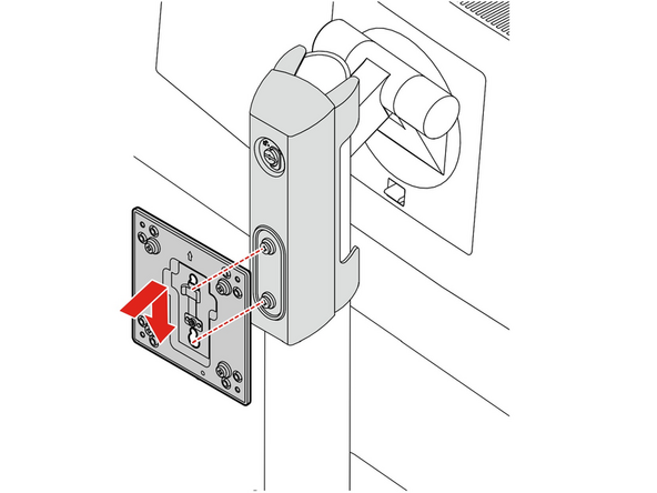 Slide the mounting bracket onto the mount