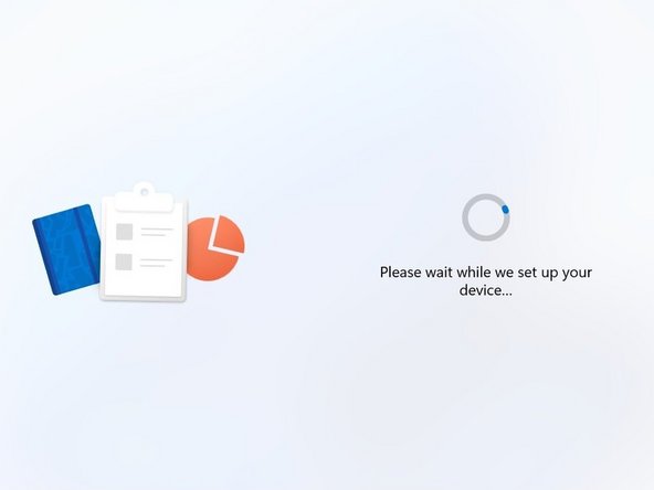 Once verified, your PC will continue the setup automatically.