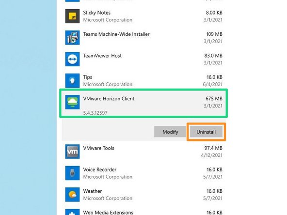 Click on VMWare Horizon Client
