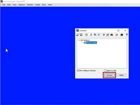 SecureCRT will appear. Do not click any additional options.