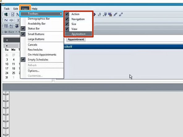 Ensure all Toolbars are enabled: