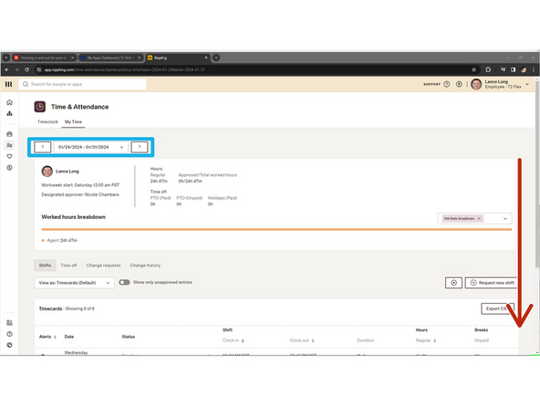Select the Timeframe
