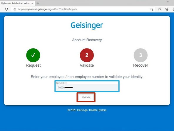Your Employee / Non-Employee Number will be provided to you by your hiring manager and should be include in an email thread forwarded to you.  It usually starts with 7000 - then 4 more numbers.