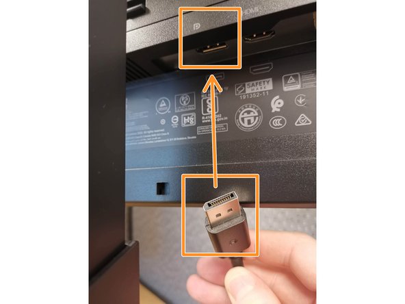 Repeat Step 8 for your secondary monitor.  Instead of using HDMI, the secondary monitor will use the Display Port connection.