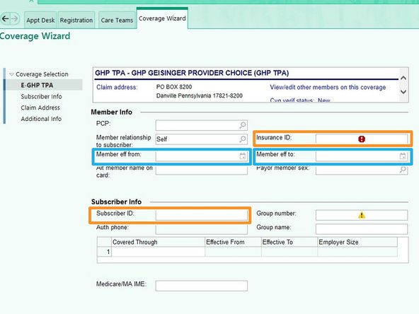 Ask for the patient's Subscriber ID