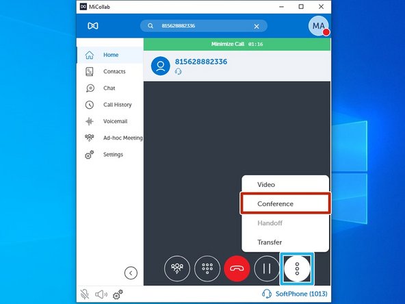 To create a Three-Way call: