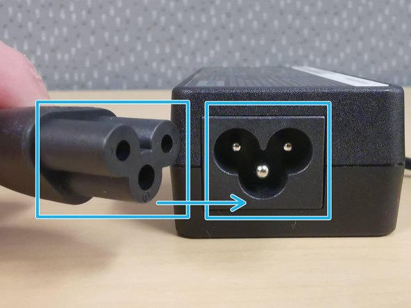 Connect the AC cable to the Mini PC power supply