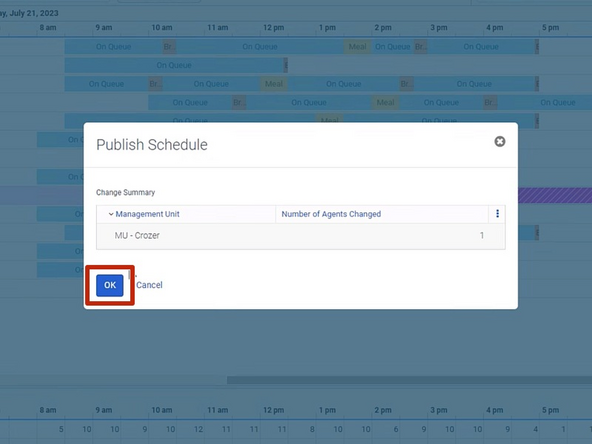 A Confirmation window will appear.