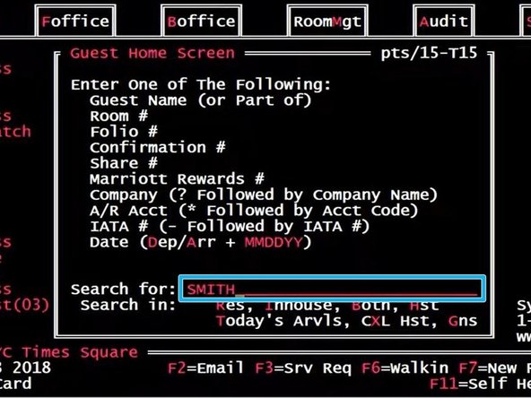 The Blinking Green Cursor will indicate which field is active