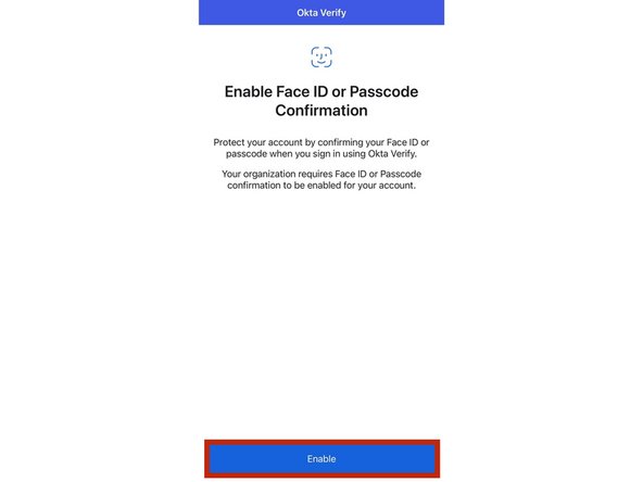 Enable Face ID or Passcode Confirmation.