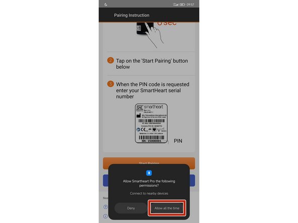 Allow permission to your location: