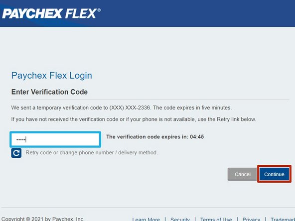 Enter the Verification Code