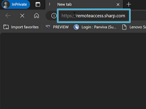 Accessing the Sharp VDI
