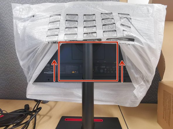 Replace the screen cover on the monitor