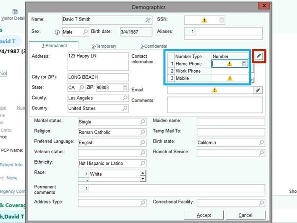 Collect the patient's Phone Number