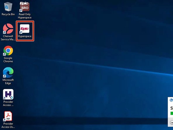 Double-click Epic Hyperspace