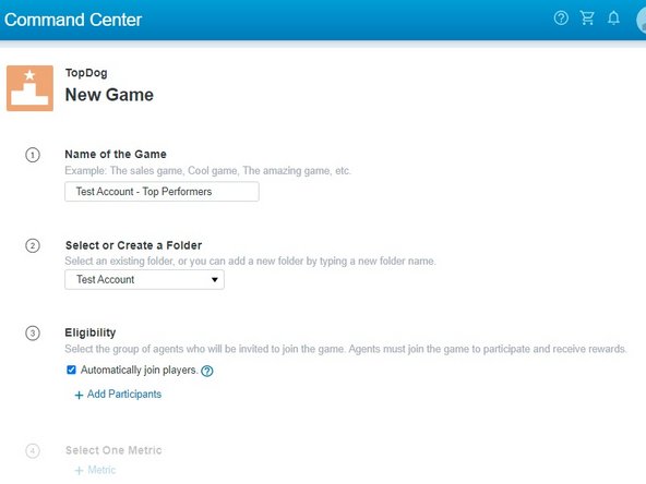 Creating a TopDog Game