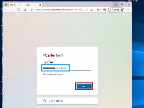 Enter your Carle email