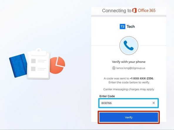 Your mobile device will receive a six digit code from Okta.