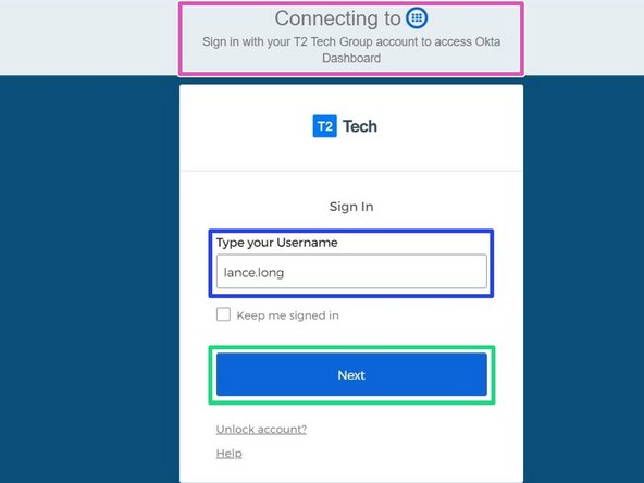 The webpage should include a Grey Header and Connecting to... included in the header
