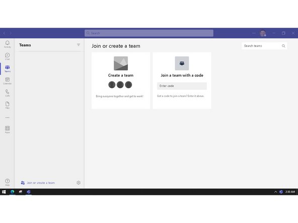 Wait a minute or two for Teams to register.  It will open on its own when it is completed.