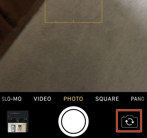 Tap the Switch Camera icon