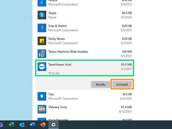 Click on TeamViewer Host