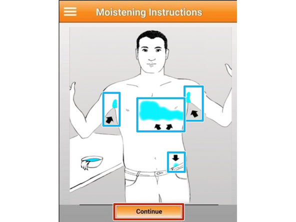 It is important that your skin has been moistened in the areas that SmartHeart® is making contact.